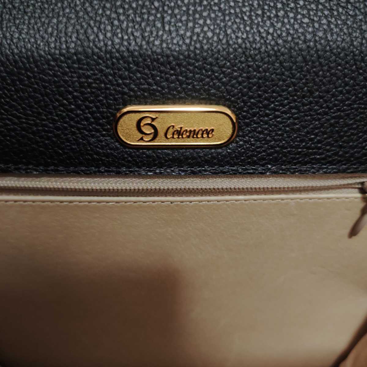 ☆美品☆CELENCEE シャークレザー 鮫革 Shake Leather ゴールド金具 
