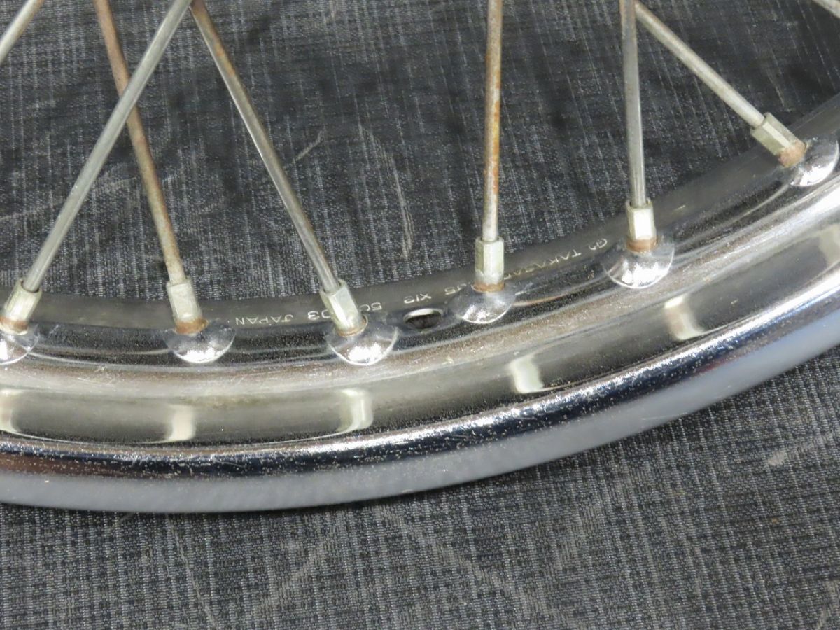 1975年 750SS H2C マッハ4 フロントホイール 19×1.85 ※振れあり【140