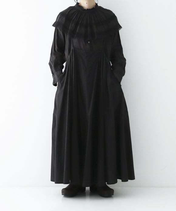 nest Robe シルクコットンジャンパースカート キャミワンピース 黒 F 定価27,500円 21AW nest Robe ネストローブ シルクコットン ジャンパー