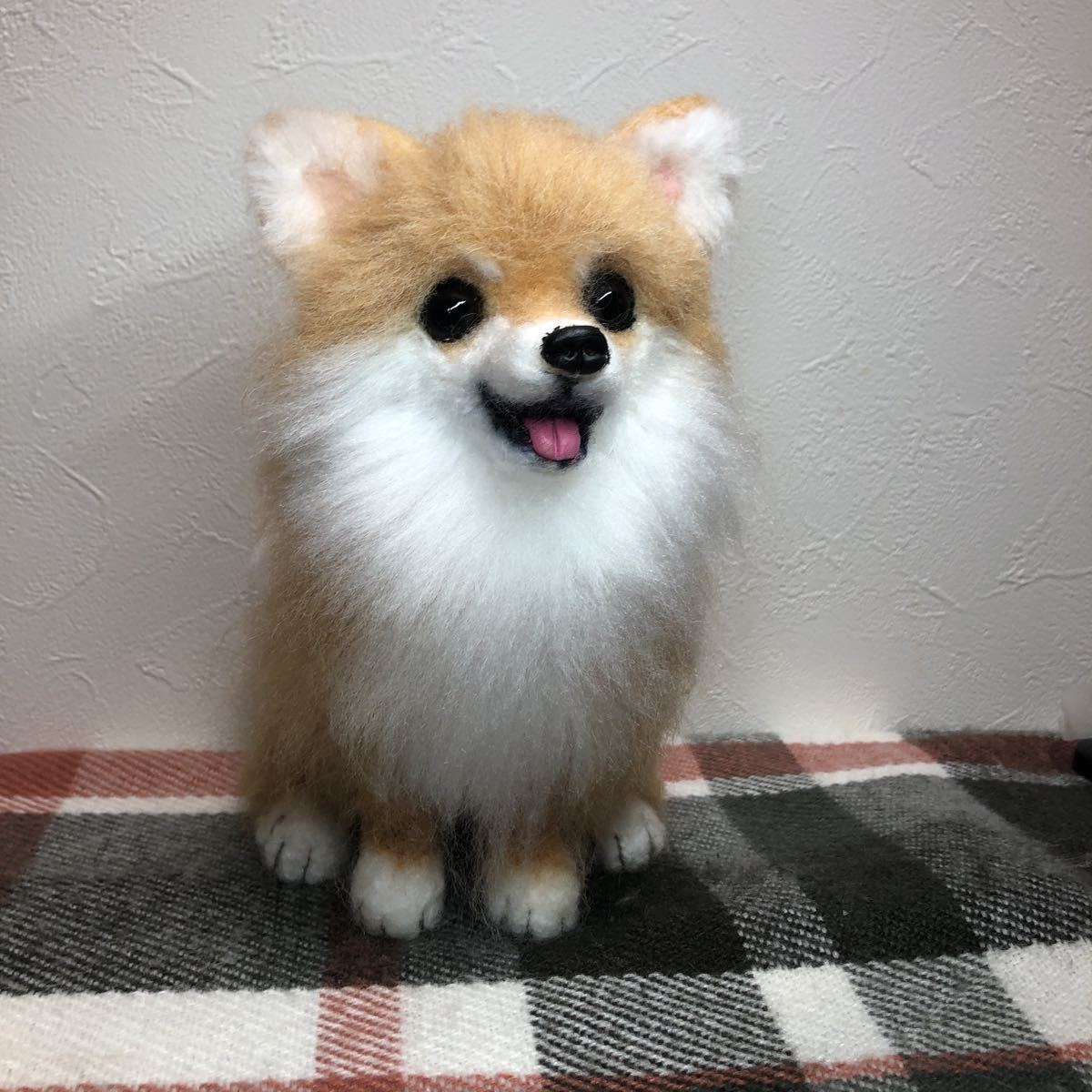 handmade 羊毛フェルト ☆ポメラニアン ポメプー フレーム 犬 オーダー 