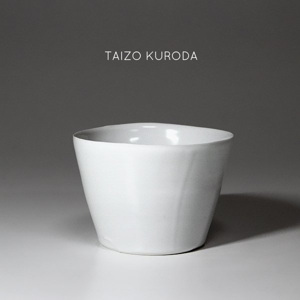 黒田泰蔵 白磁茶碗 黒田泰蔵 TAIZO 白磁 ぐい呑み 猪口 4点セット