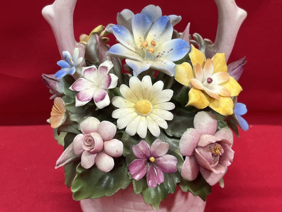 CAPODIMONTE カポディモンテ サバスターノ 陶花 フラワーバスケット