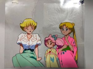 ネコポス可 当時物 セーラームーン 地場衛 タキシード仮面 セル画 Esupport Vn