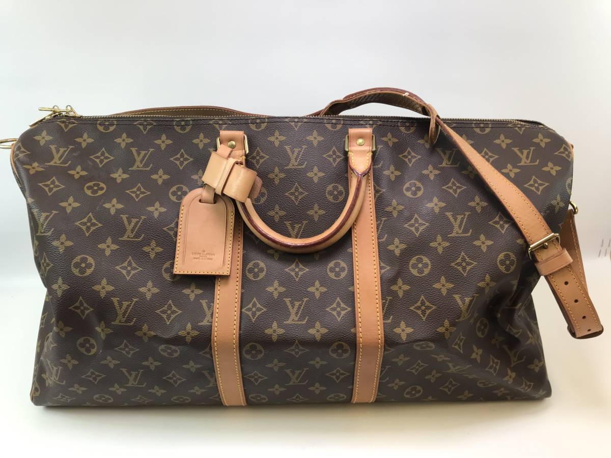 VUITTON LOUIS VUITTON◇キーポル・バンドリエール55_モノグラム 