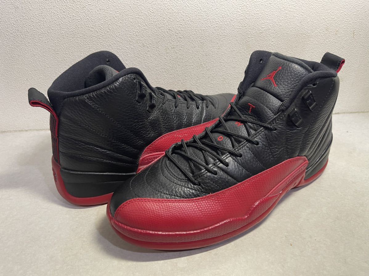 ヴァンガード AIR JORDAN 12 RETRO エア ジョーダン 12 レトロ FLU GAME 黒赤 US10