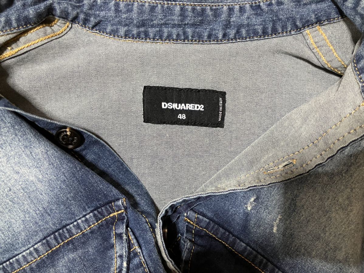 DSQUARED2 デニムシャツ (ディースクエアード) ディースクエアード 公式通販 0 長袖 フルボタン RELAX デニム 中古・古着通販DSQUARED2 デニムシャツ48 DSQUARED2&frasl;ディースクエアードのダメージ加工長袖デニムシャツ 13万DSQUARED2ディースクエアードダブルZIPストレッチデニムシャツ48 | DSQUARED2◇長袖シャツ&frasl;48&frasl;デニム&frasl;IDG&frasl;s74dm0160