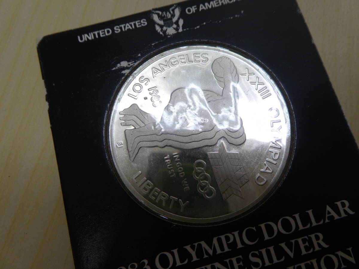 ☆1983年 ロサンゼルスオリンピック 記念銀貨 1ドル プルーフコイン