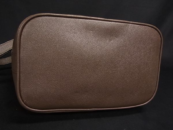 1円 □極美品□Burberrys バーバリーズ キャンバス×レザー チェック 巾着型