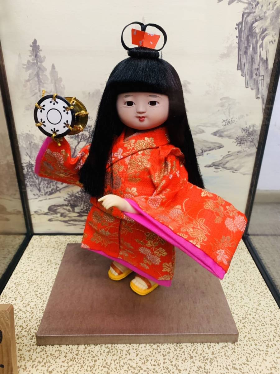 ☆現状品☆日本人形 特撰 わらべ人形 6号 「初音」 敏光作 ガラス