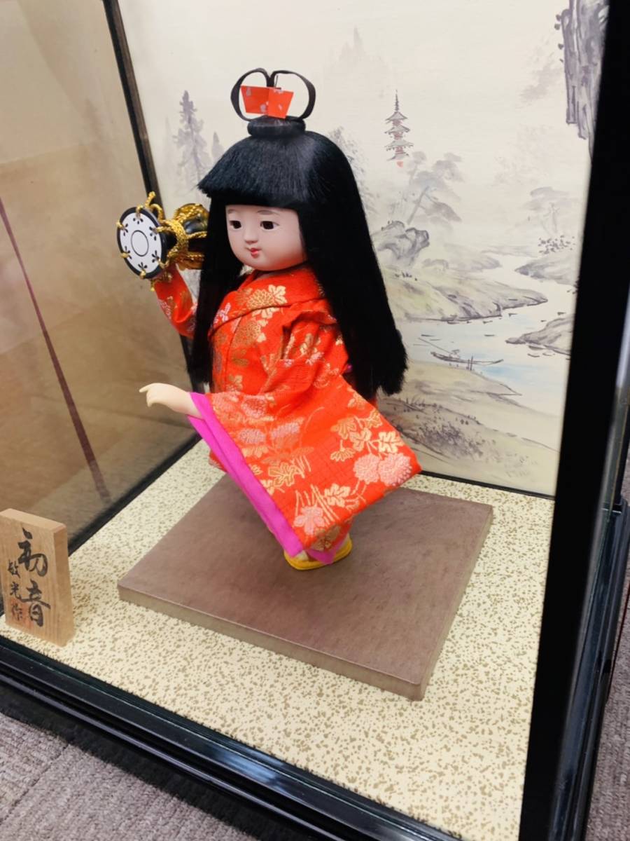 日本人形 わらべ人形 ☆現状品☆日本人形 特撰 わらべ人形 6号 「初音」 敏光作 ガラス