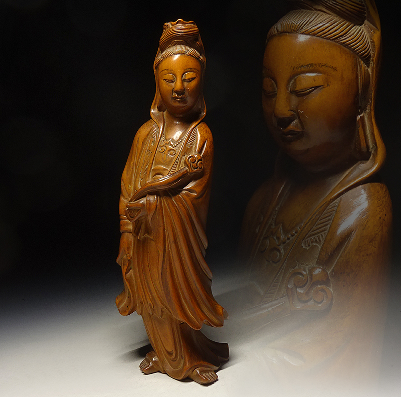 中国古玩 唐物 木製漆塗 皮張 箱 時代物 極上品 初だし品 C2340 ◎ 唐