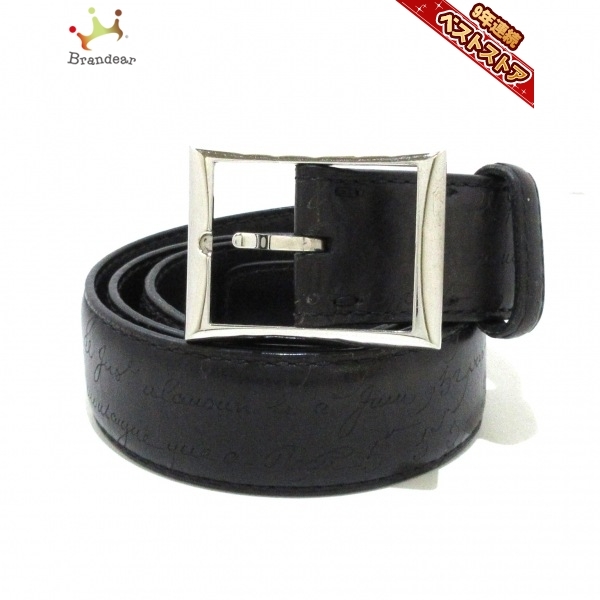 ベルルッティ berluti 85/34 カリグラフィ レザー×金属素材 黒