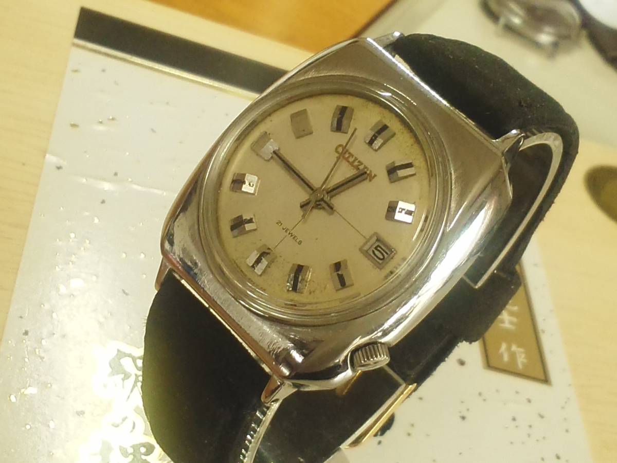 1960年代 CTIZEN 6000525 3点マークオリジナル竜頭 クッションケース