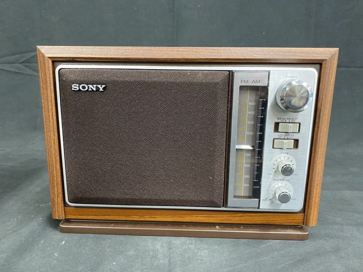 0701-705ST⑫2577 SONY ソニー ICF-9740 FM/AM 2 BAND 2バンド トランジスタ レトロ ラジオ 説明書 外箱 など付属