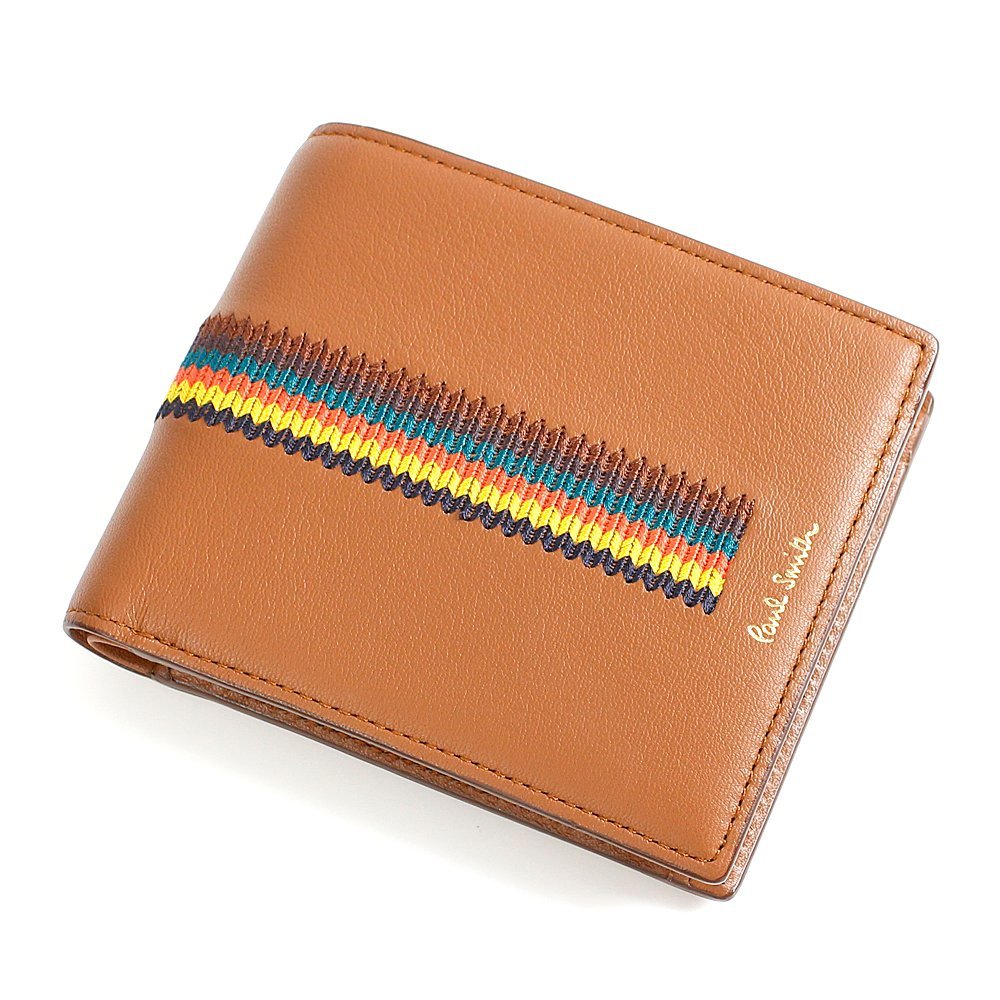 新品 ポールスミス メンズ 二つ折り財布 Paul Smith エンブロイ 