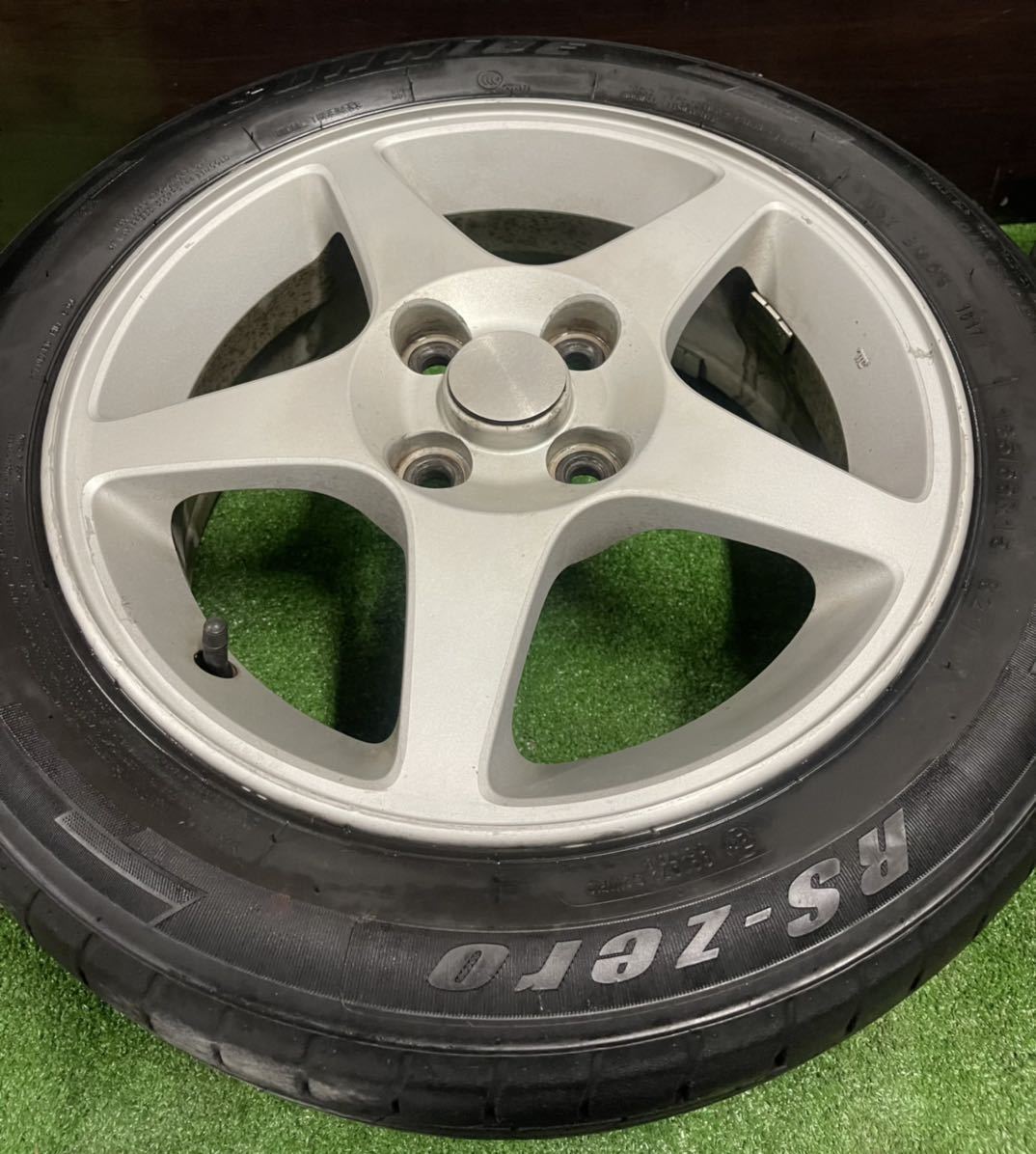 車 三菱 純正 15インチ ホイール スタッドレス タイヤ 4本セット ENKEI製