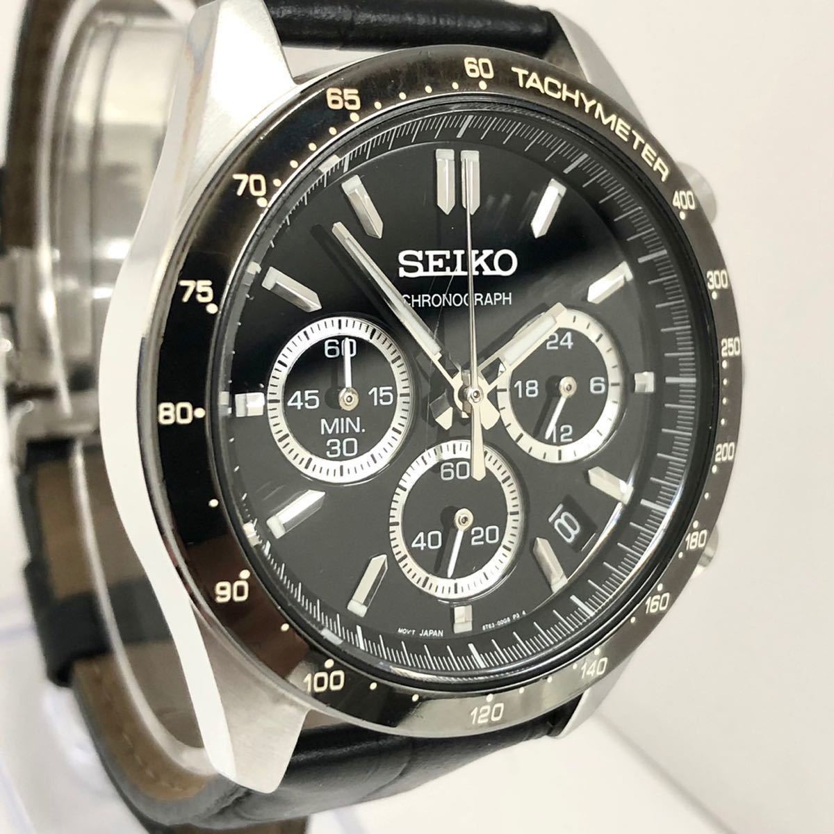 新品✨稼働 セイコーセレクション 8T63-00D0 スピリット クロノグラフ 