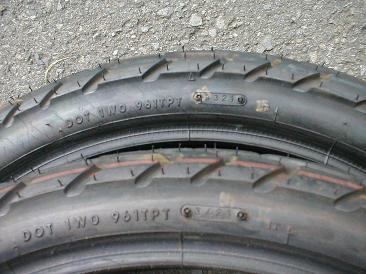 中古タイヤ IRC GP-5 80/90-17 フロント用＆リヤ用 前後セット バリ山