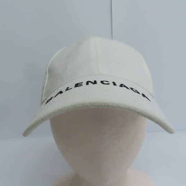 BALENCIAGA/バレンシアガ ロゴ 刺繍 ベースボールキャップ/ L /000