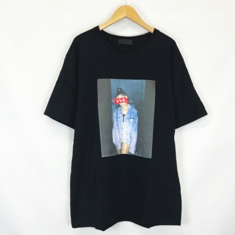 ゴッドセレクショントリプルエックス GOD SELECTION XXX B'2nd別注 アリアナグランデ フォトプリント 半袖 Tシャツ 黒 ブラック XL