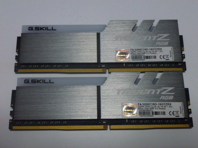 最安値，定番 メモリ デスクトップ用 G.SKILL TRIDENT Z RGB DDR4-3200 PC4-25600 8GBx2枚 合計16GB F4-3200C16D-16GTZRX 起動確認済み(DIMM)｜売買されたオークション情報、yahooの商品情報をアーカイブ公開 - オークファン DIMM