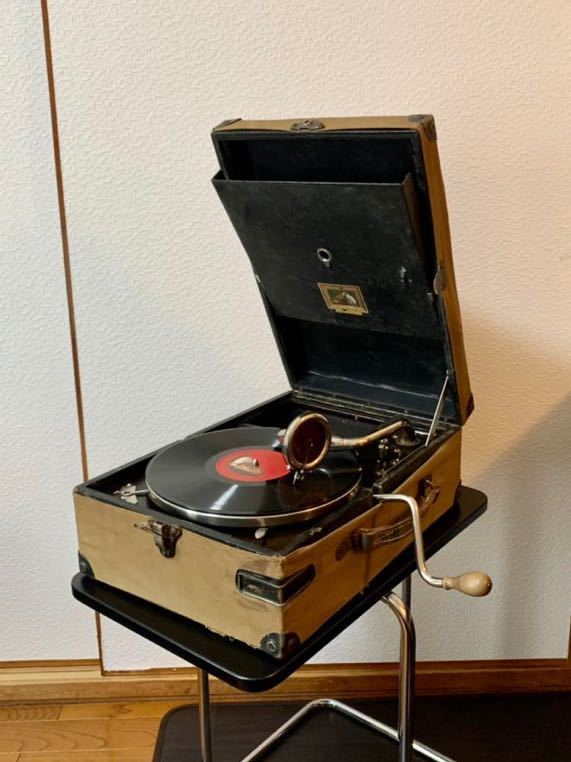 HMV-102 さがら ポータブル蓄音機 グリーン