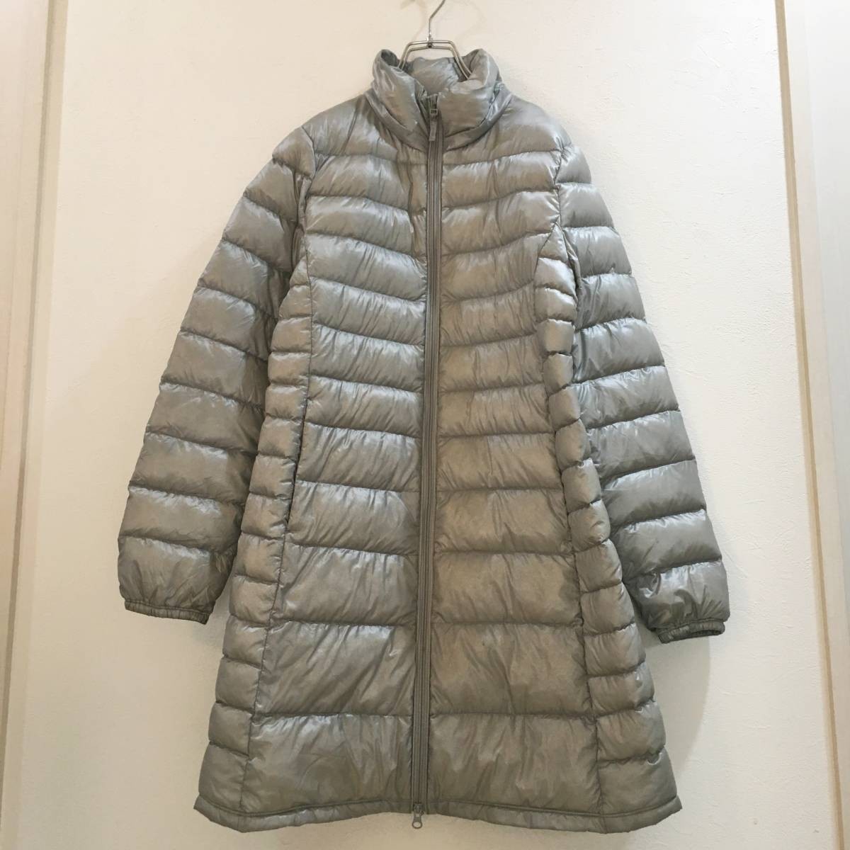 ◆大きいサイズ◆XL◆お洒落な逸品◆UNIQLO/ユニクロ プレミアムダウン ウルトラライトダウン ダウンコート グレー レディース XL ON2012