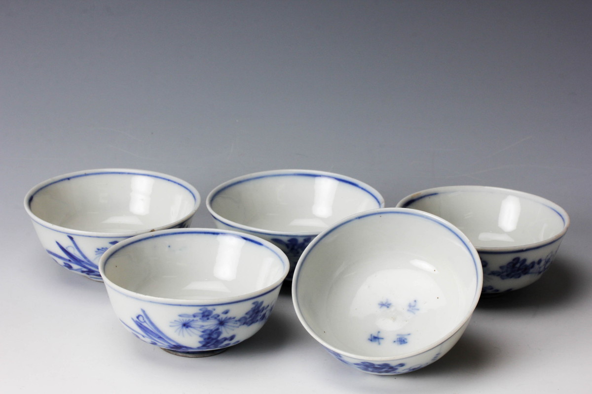 古伊万里染錦手皿小鉢5客アンティークお値下げしました。