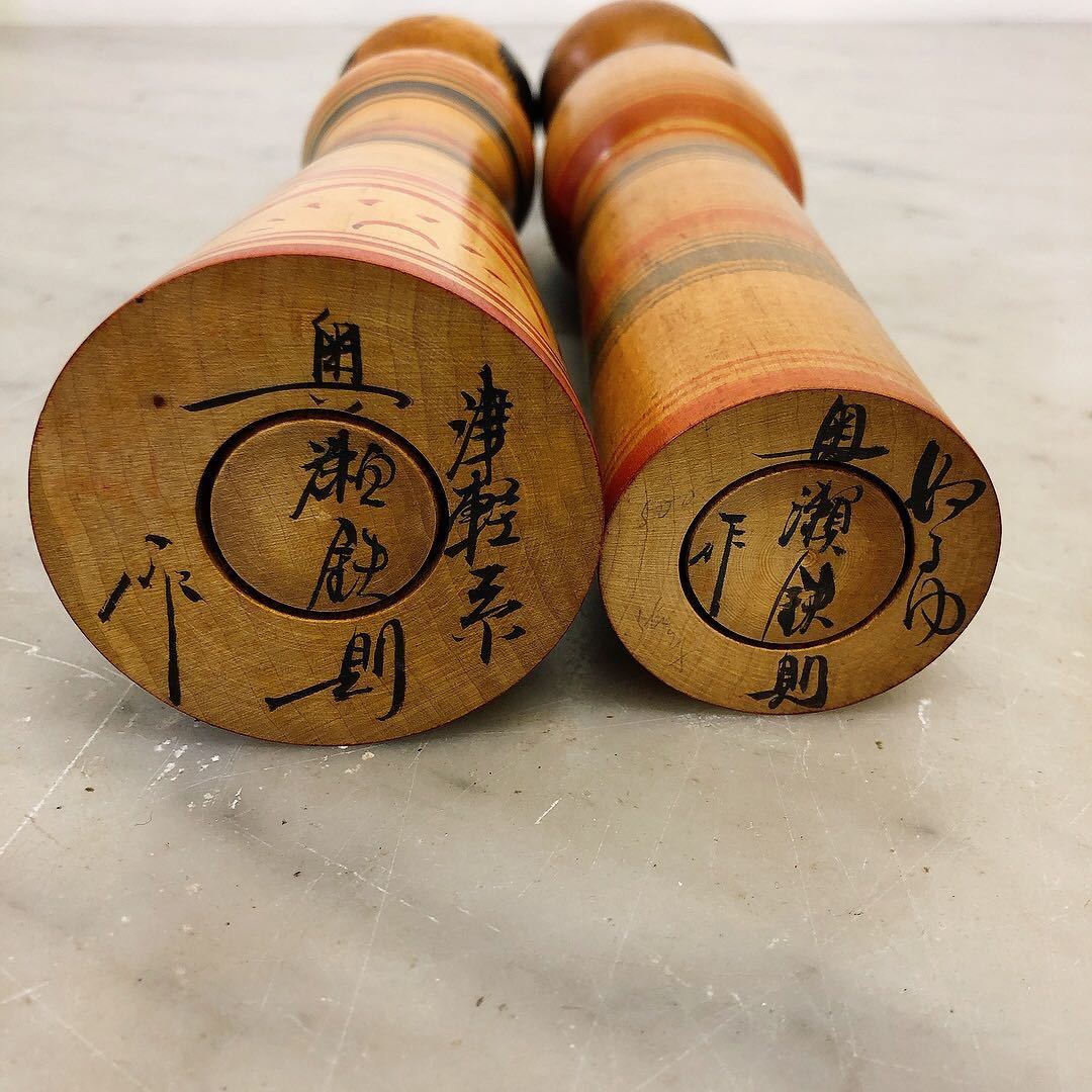 奥瀬鉄則 津軽系 | 伝統こけし 作品（29.5cm） こけし四本セット津軽
