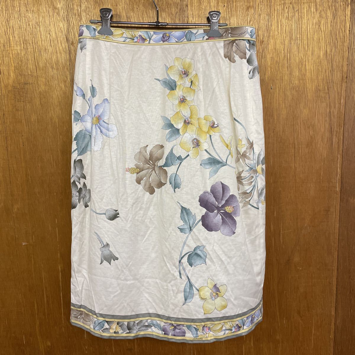 LEONARD レオナール フラワー 花柄 スカート 76 LEONARD 花柄