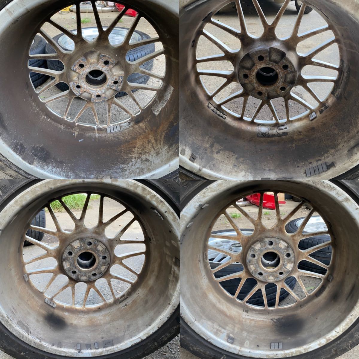 1円スタート】BBS RG ホイール 18インチ タイヤ付き5穴 PCD 114.3-5H 9J