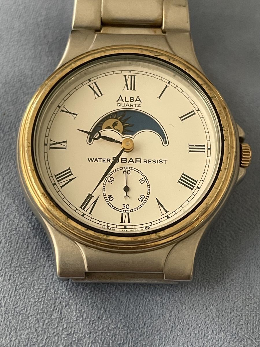 SEIKO ALBA アルバ サン＆ムーン メンズ動作品 希少⁄稼働SEIKO ALBA 