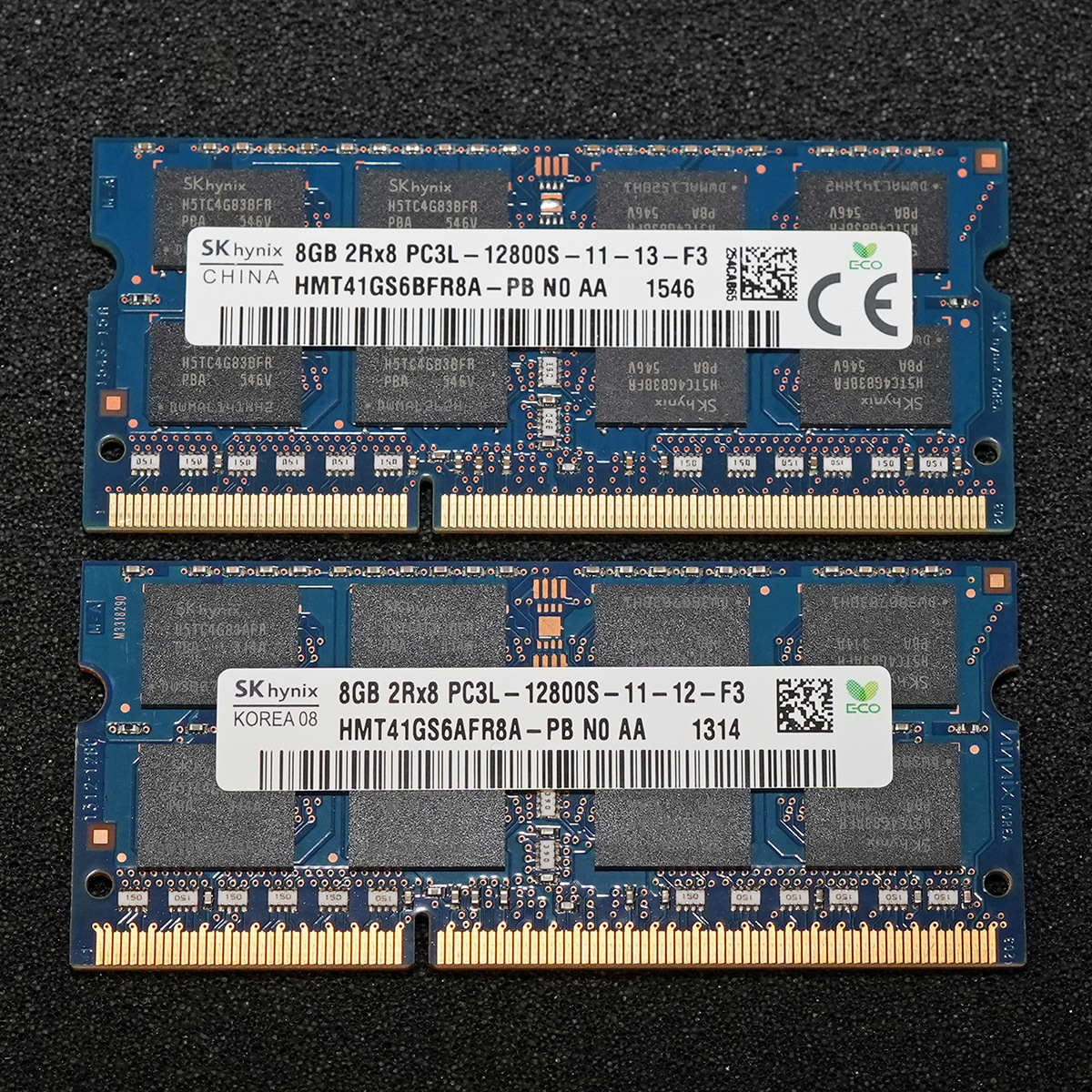 SK hynix DDR3L-1600 PC3L-12800 ノート用メモリ 8GB×2枚 動作確認済み 