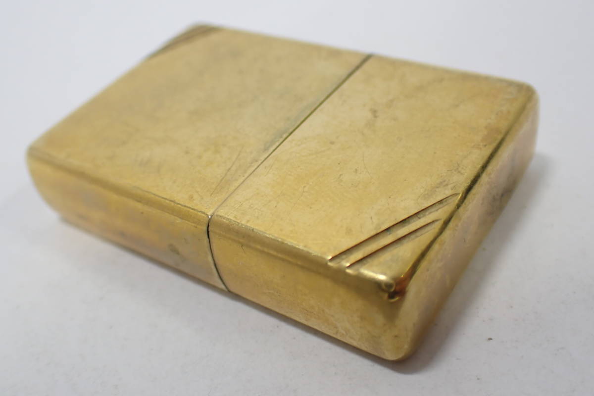 23084【 A ZIPPO XIV 】1937 REPLICA レプリカ フラットトップ ダイヤゴナル斜め線 1998年ジッポー ビンテージ ゴールドカラー着火確認済み Replica 0 Polish Series cheap Silver