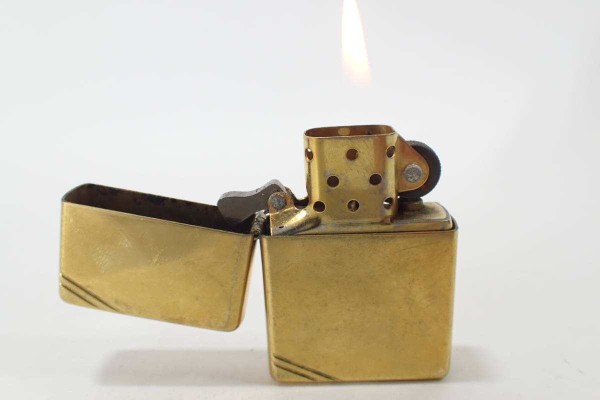 23084【 A ZIPPO XIV 】1937 REPLICA レプリカ フラットトップ ダイヤゴナル斜め線 1998年ジッポー ビンテージ ゴールドカラー着火確認済み Replica 0 Polish Series cheap Silver