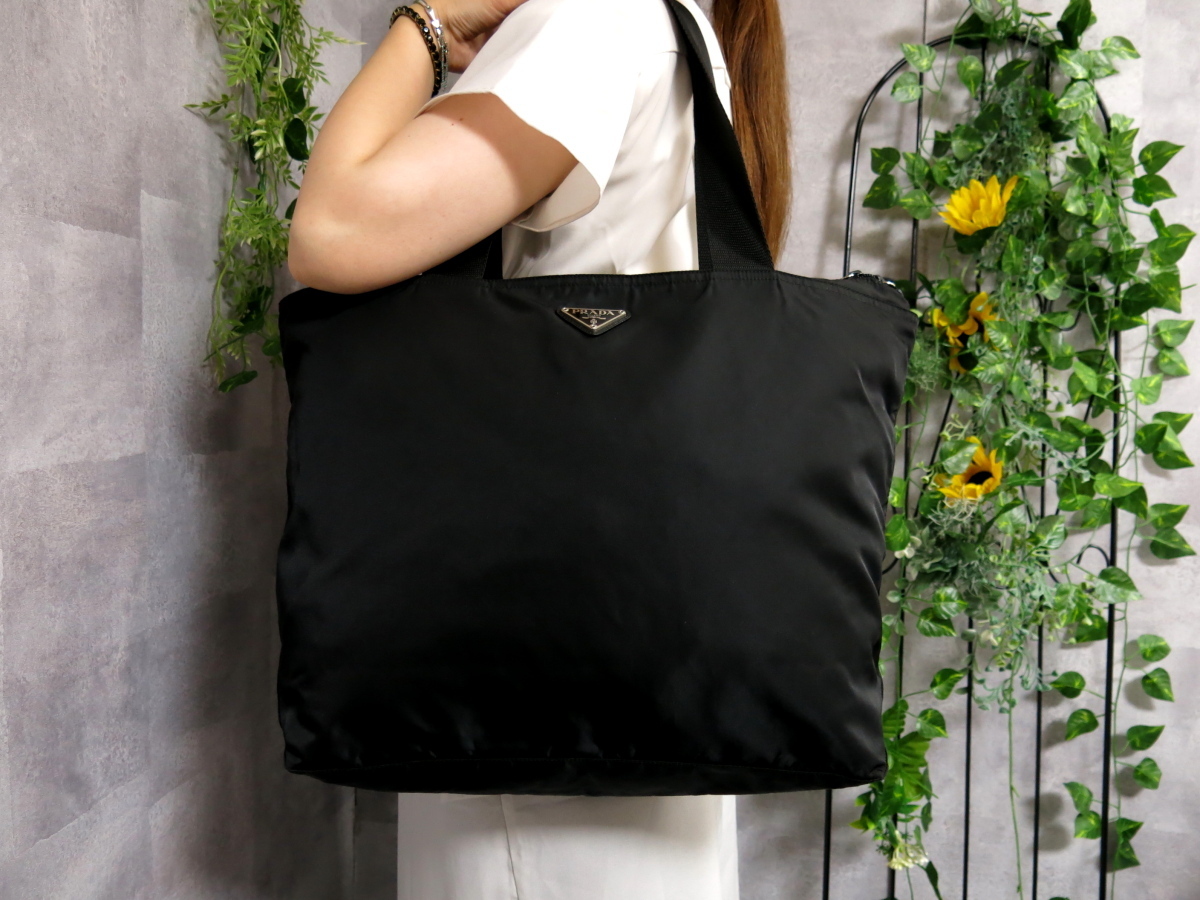 ○超美品○PRADA プラダ○ポコノ ナイロン カーフ レザー 本革○トート 