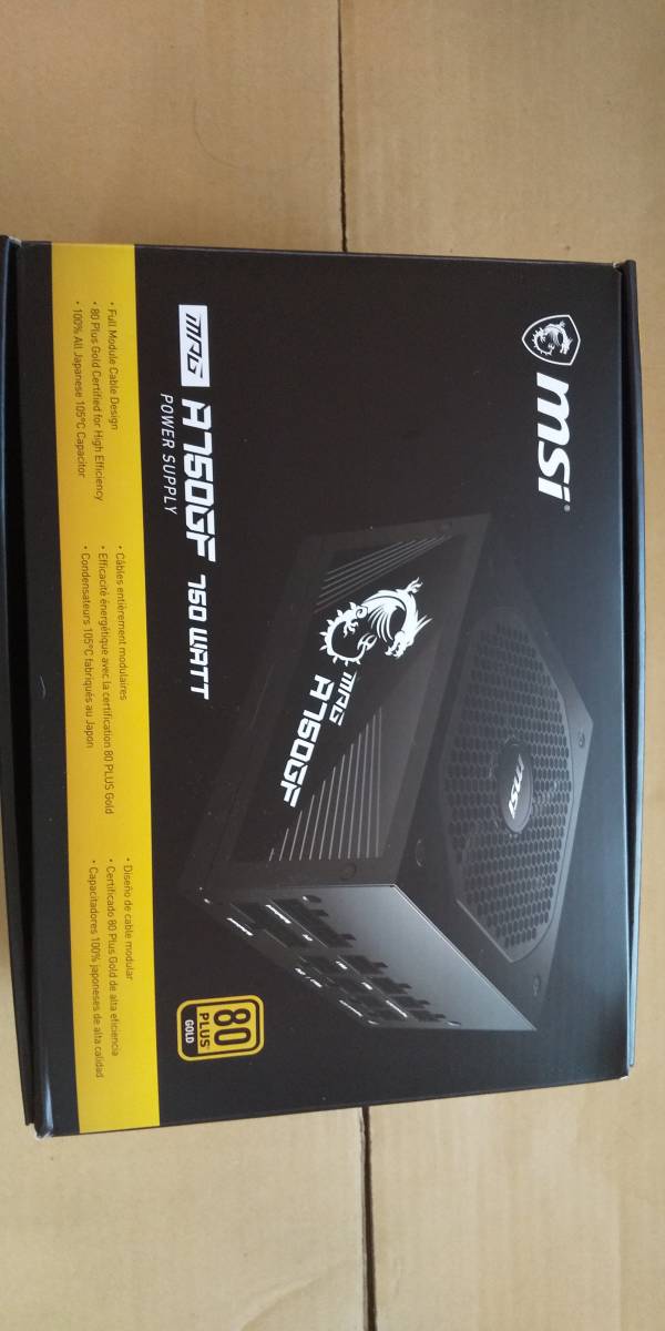 MPG MSI A750GF 0 GOLD 750W Japanese | PC電源ユニット PSU, Full