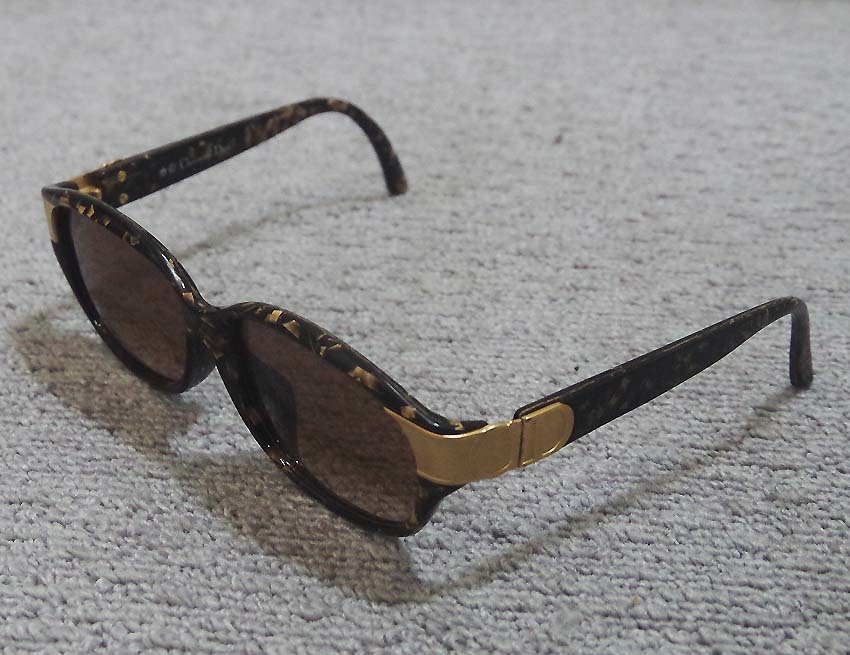 □Christian Dior レトロ サングラス茶ブラウンべっ甲ゴールド2906A