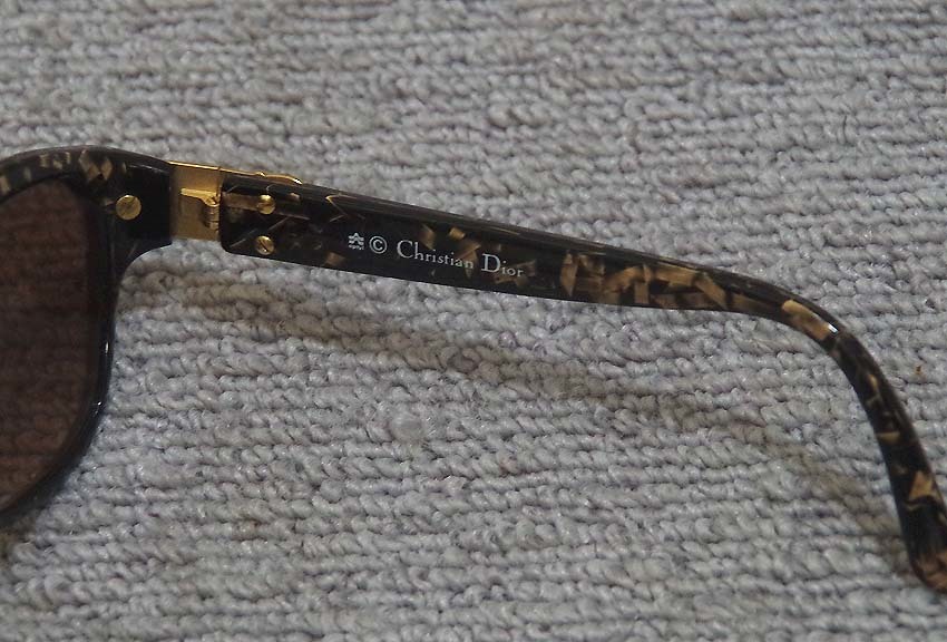 □Christian Dior レトロ サングラス茶ブラウンべっ甲ゴールド2906A