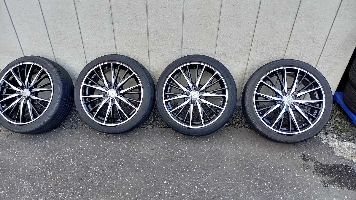 アネーロコラソン 17インチ 7J +42 PCD100 4H 195/45R17 アクア bB 