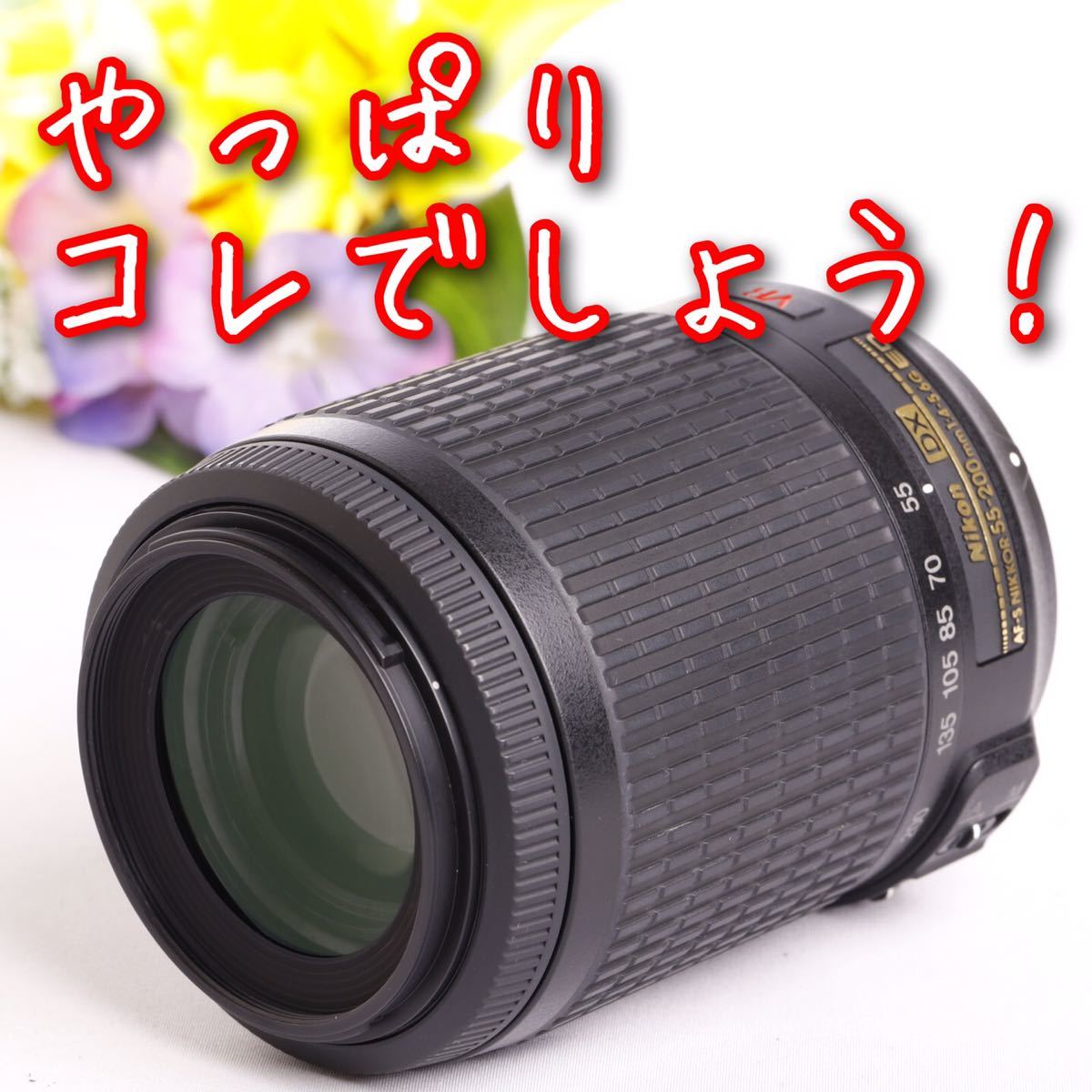 ニコン Nikon AF-S 55-200m☆手振れ補正付☆軽量・コンパクト Amazon