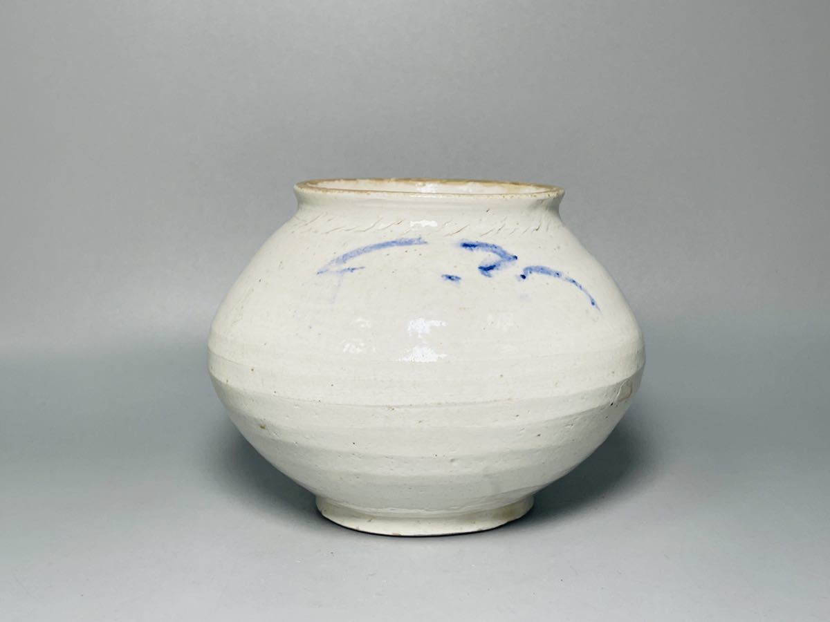 韓国美術　李朝時代　青白磁　白磁　青磁　壺　古物保証　時代物　朝鮮古美術 朝鮮美術 - Yahoo!オークション 李朝 李朝白磁丸壺 gallery陽々youyou