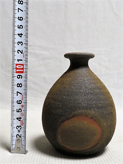 工芸品 ▽人間国宝 藤原雄『備前 徳利』酒器 陶印 共箱 共布 栞 検