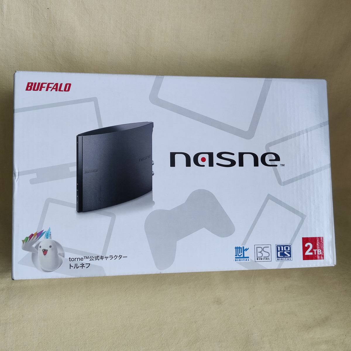441432】BUFFALO nasne NS-N100 2TB 本体 ACアダプター LANケーブル TV 
