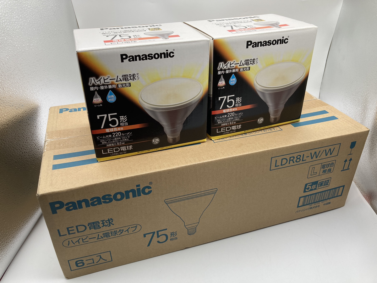 【激安大特価，新作】 品 Panasonic LED電球 LDR8L-W/W 8個セット 75形 E26口金 パナソニック ハイビーム電球(LED電球)｜売買されたオークション情報、yahooの商品情報をアーカイブ公開 - オークファン LED電球