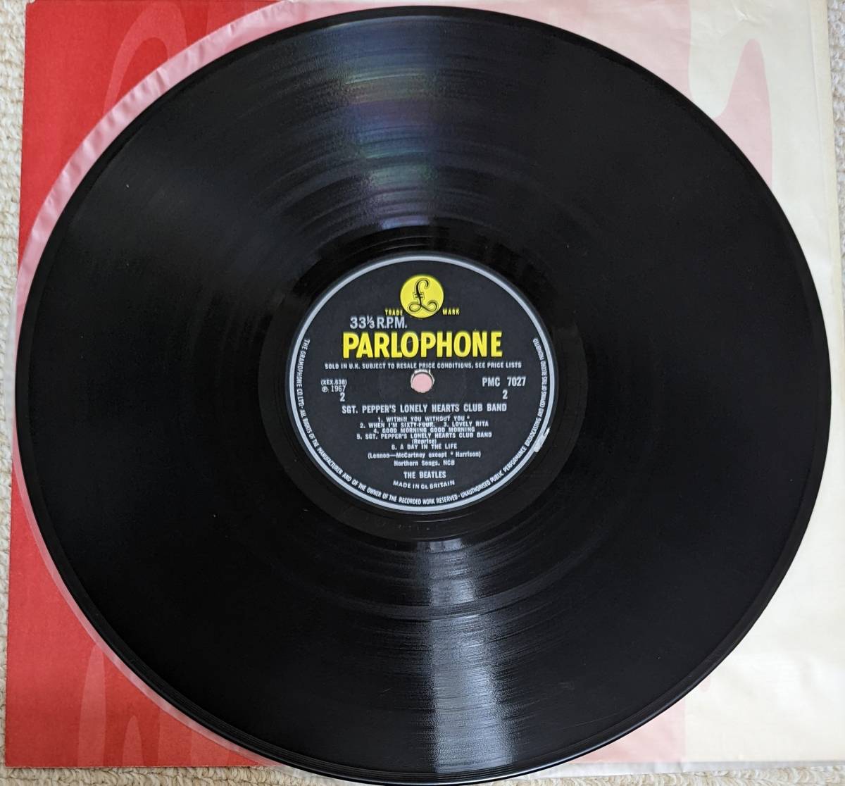 LP レコード UKオリジナル盤 PMC7027 マト1/1 付属品完品】The Beatles 