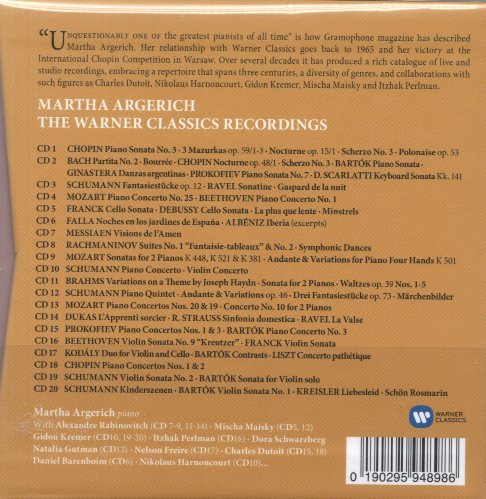 アルゲリッチ/ THE WARNER CLASSICS RECORDINGS (20CD) Argerich