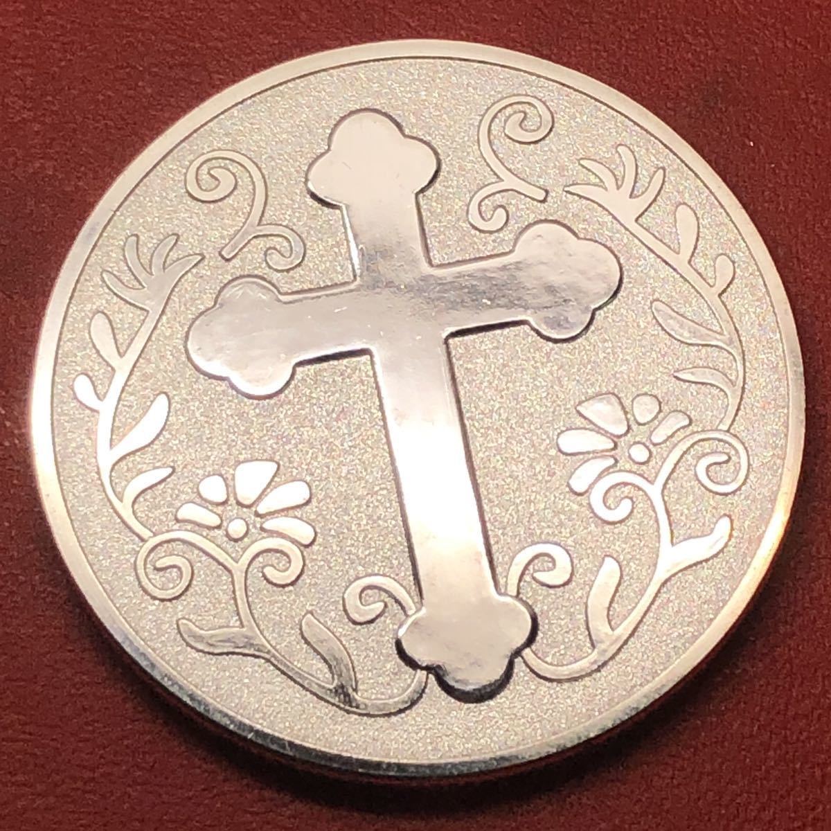 S80 新品 K18yg イエス キリスト コイン ネックレス マリア様 プレゼント マリア様