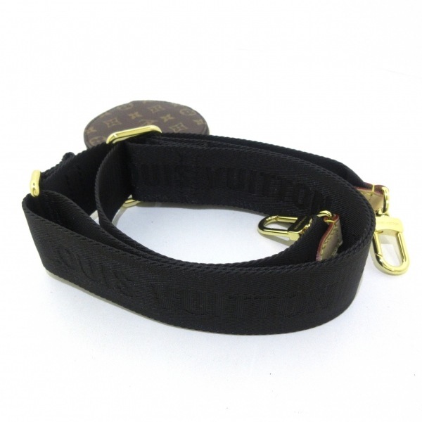 ルイヴィトン LOUIS VUITTON ショルダーストラップ J02487 ショルダーストラップ(幅4CM) ナイロン、モノグラム・キャンバス ノワール 美品