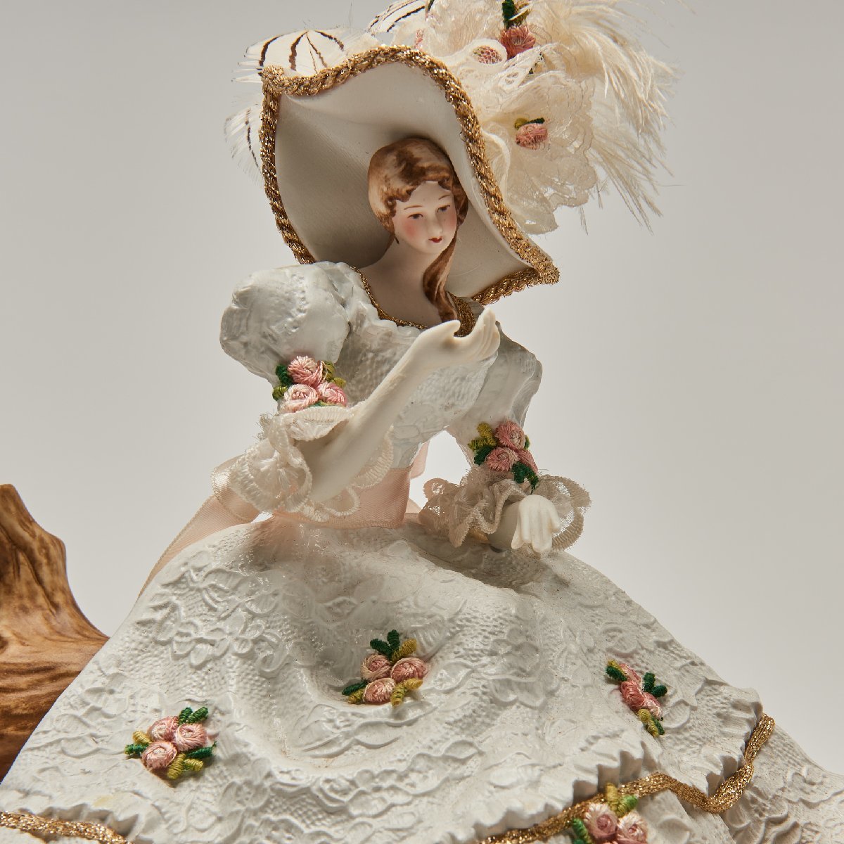 【希少品♥スキヨ人形研究所】リボンマーク BRK184 貴婦人 アンティーク biscuit romanリボン人形 フランス人形 スキヨ人形 リボンマーク